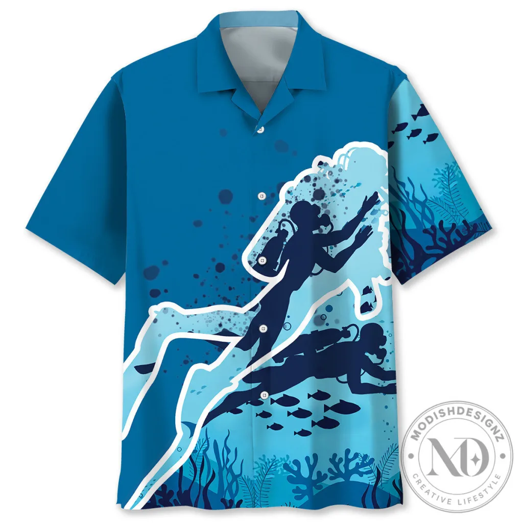 Scuba Diving Ocean Underwater Coral Reef Fish Hawaiian Shirt 11 Scuba Diving Ocean Underwater Coral Reef Fish Hawaiian Shirt