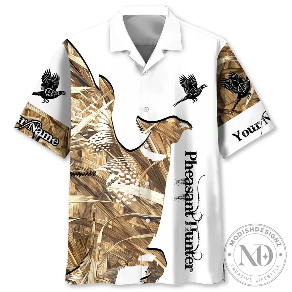 Personalized Pheasant Hunter Bird Hunting Hawaiian Shirt