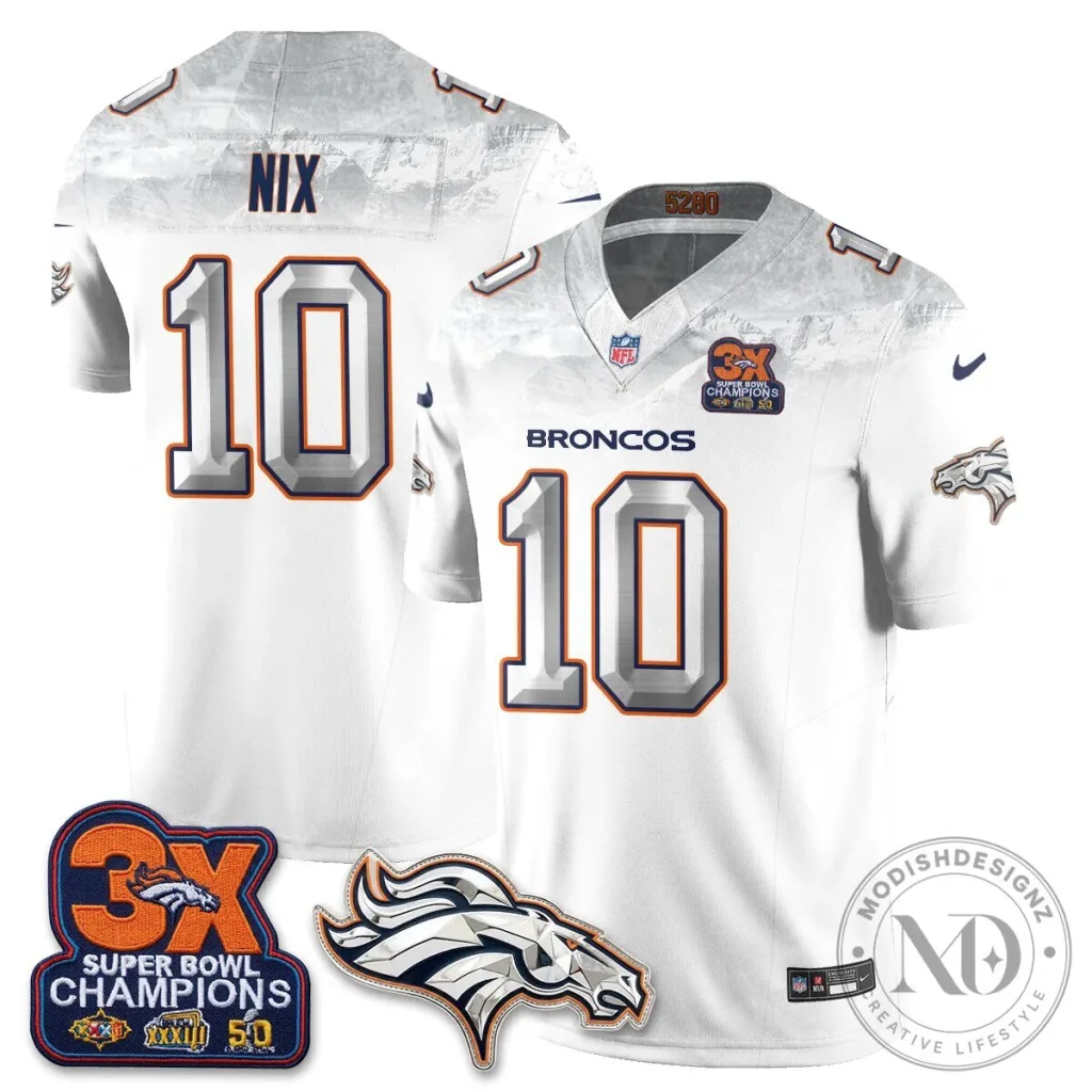 Denver Broncos Nix Number 10 Super Bowl Champions Football Jersey Denver Broncos Nix Number 10 Super Bowl Champions Football Jersey