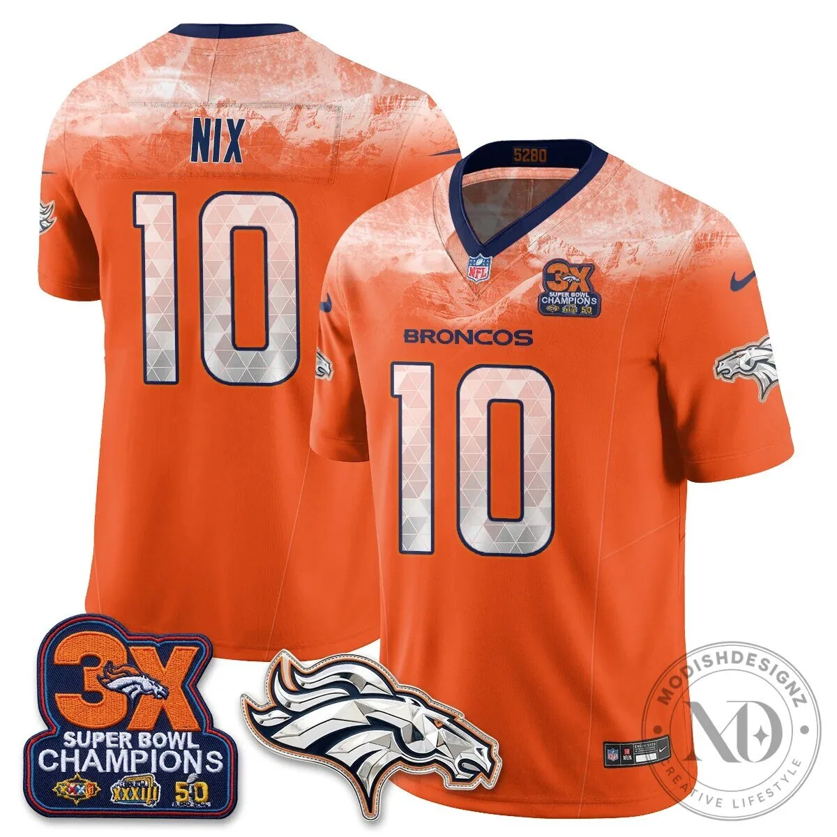 Denver Broncos Nix Number 10 Super Bowl Champions Football Jersey 38 Denver Broncos Nix Number 10 Super Bowl Champions Football Jersey