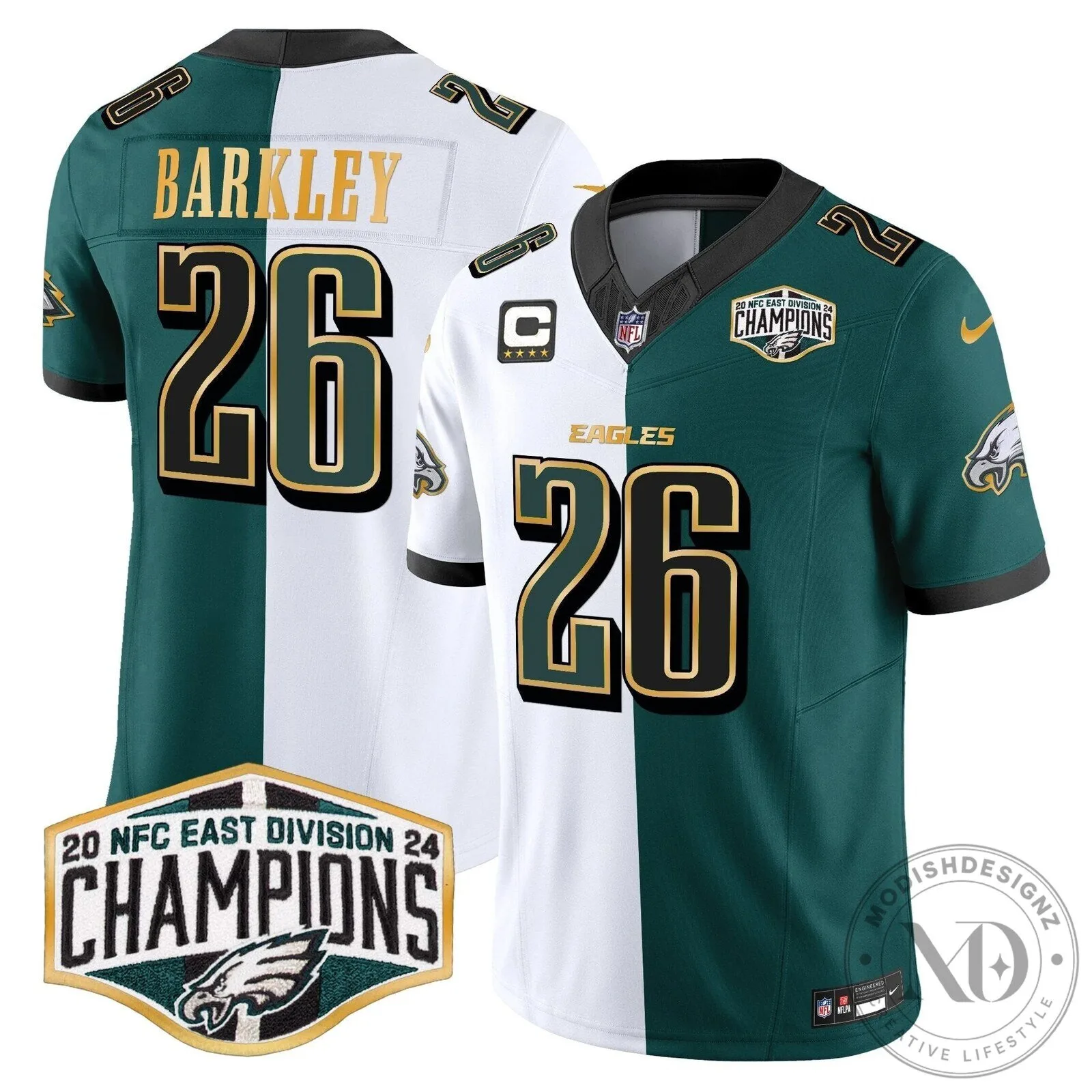 Saquon Barkley Jersey for 2024 NFC East Division Champions - Philadelphia Eagles 85 Saquon Barkley Jersey for 2024 NFC East Division Champions - Philadelphia Eagles