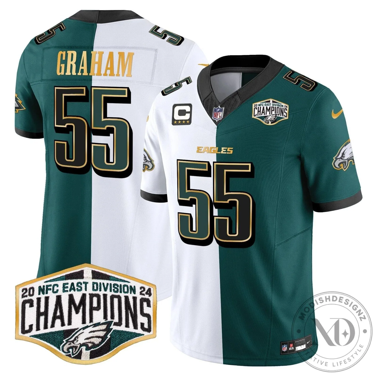 Saquon Barkley Jersey for 2024 NFC East Division Champions - Philadelphia Eagles 91 Saquon Barkley Jersey for 2024 NFC East Division Champions - Philadelphia Eagles