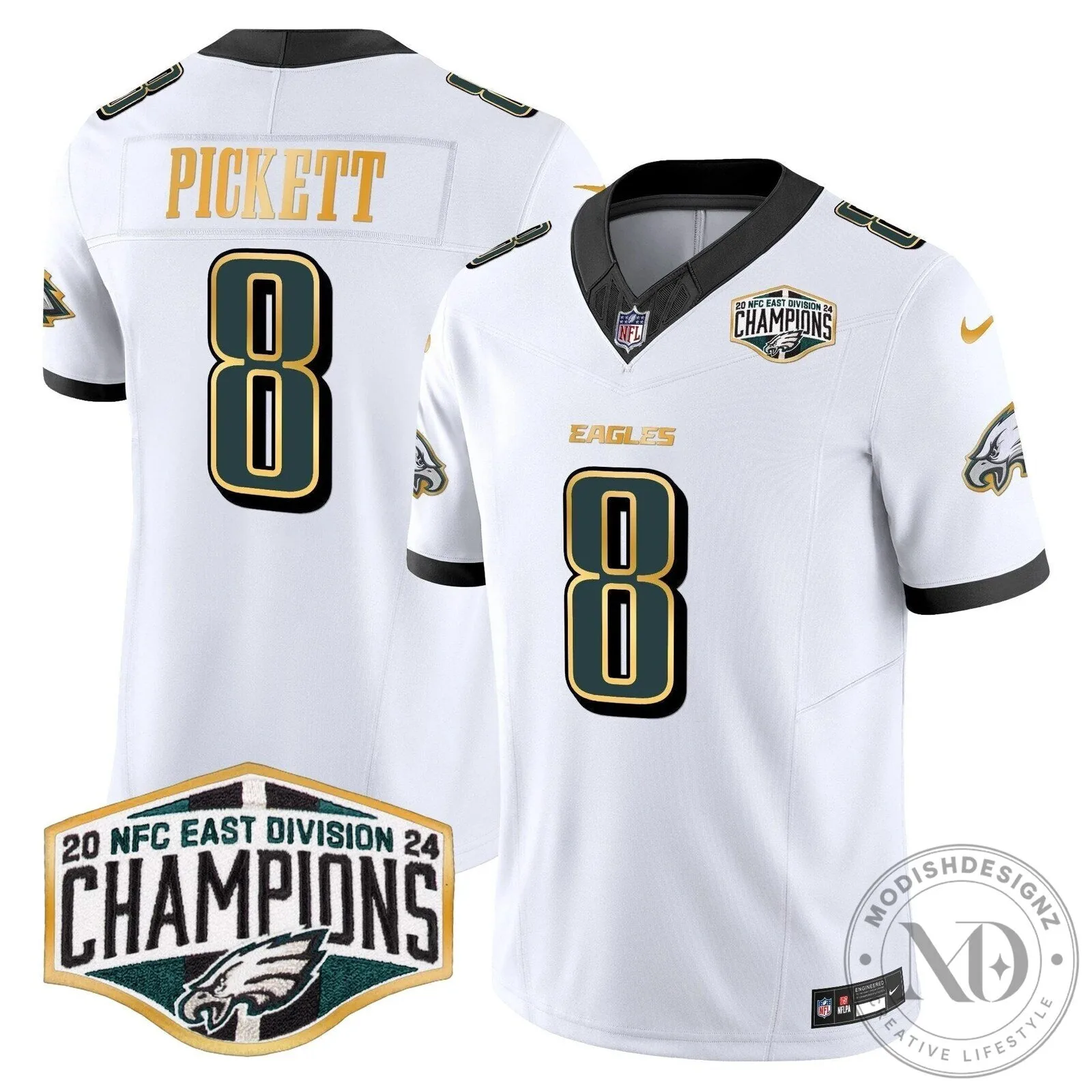 Philadelphia Eagles 2024 NFC East Division Champions Saquon Barkley 26 Football Jersey 53 Philadelphia Eagles 2024 NFC East Division Champions Saquon Barkley 26 Football Jersey
