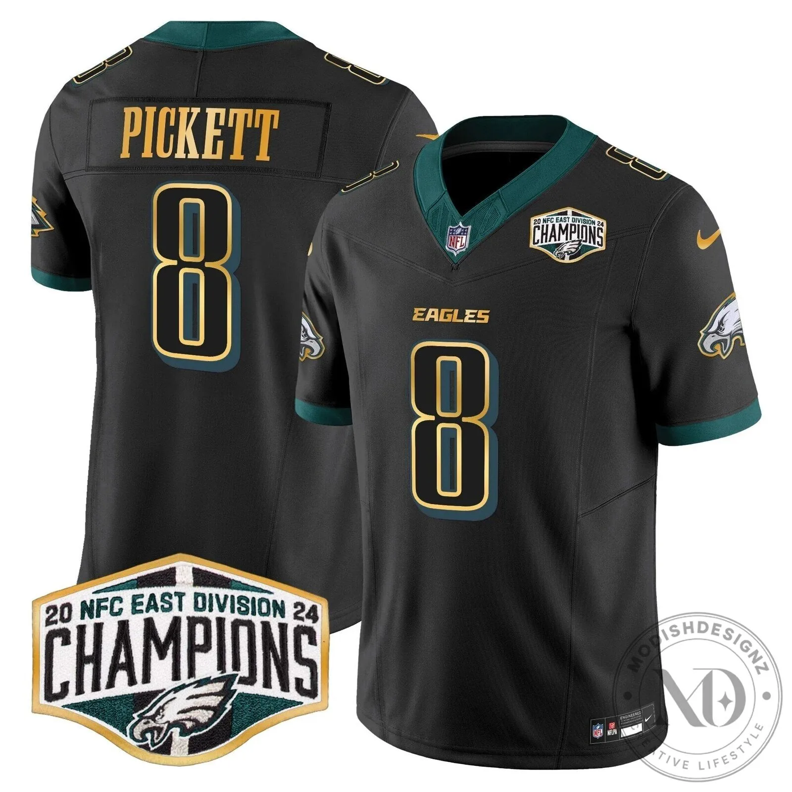 Philadelphia Eagles 2024 NFC East Division Champions Saquon Barkley 26 Football Jersey 61 Philadelphia Eagles 2024 NFC East Division Champions Saquon Barkley 26 Football Jersey