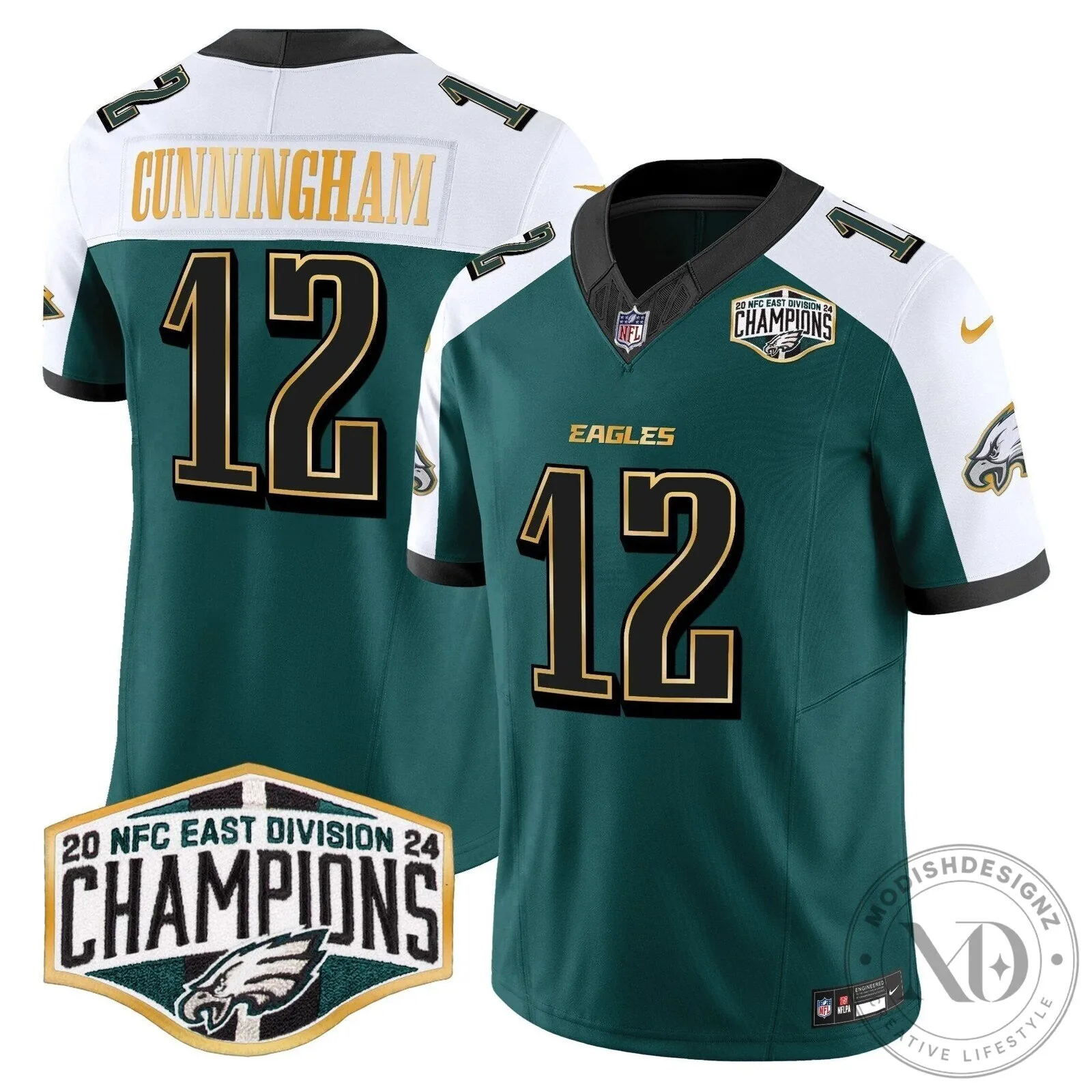 Philadelphia Eagles 2024 NFC East Division Champions Saquon Barkley 26 Football Jersey 75 Philadelphia Eagles 2024 NFC East Division Champions Saquon Barkley 26 Football Jersey