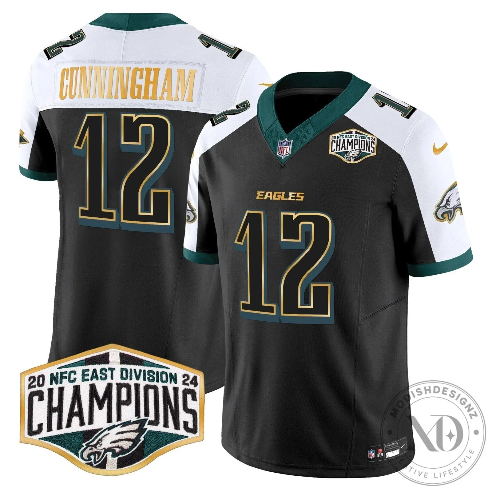 Philadelphia Eagles 2024 NFC East Division Champions Saquon Barkley 26 Football Jersey 83 Philadelphia Eagles 2024 NFC East Division Champions Saquon Barkley 26 Football Jersey