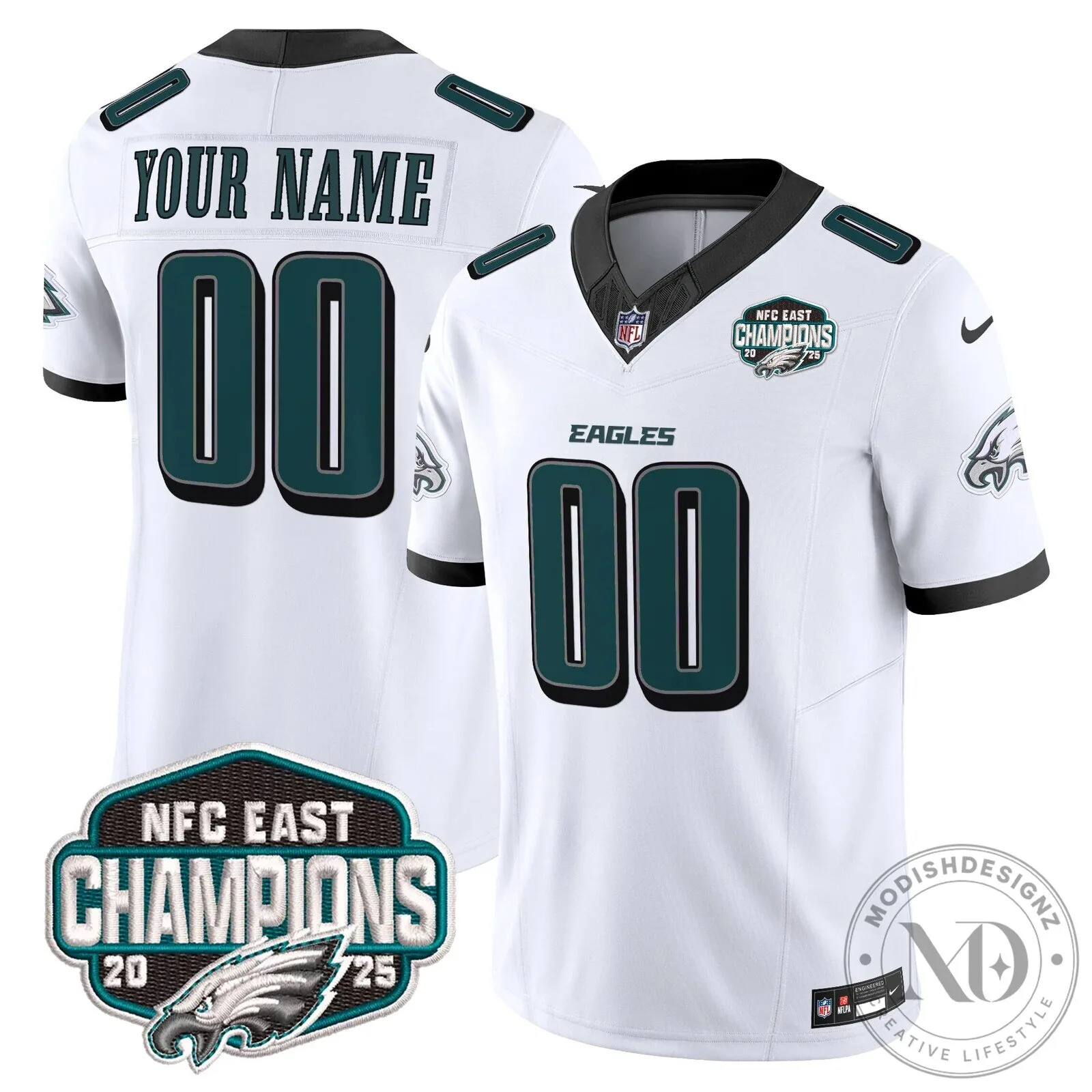 NFC East Champions Philadelphia Eagles Custom Football Jersey 11 NFC East Champions Philadelphia Eagles Custom Football Jersey