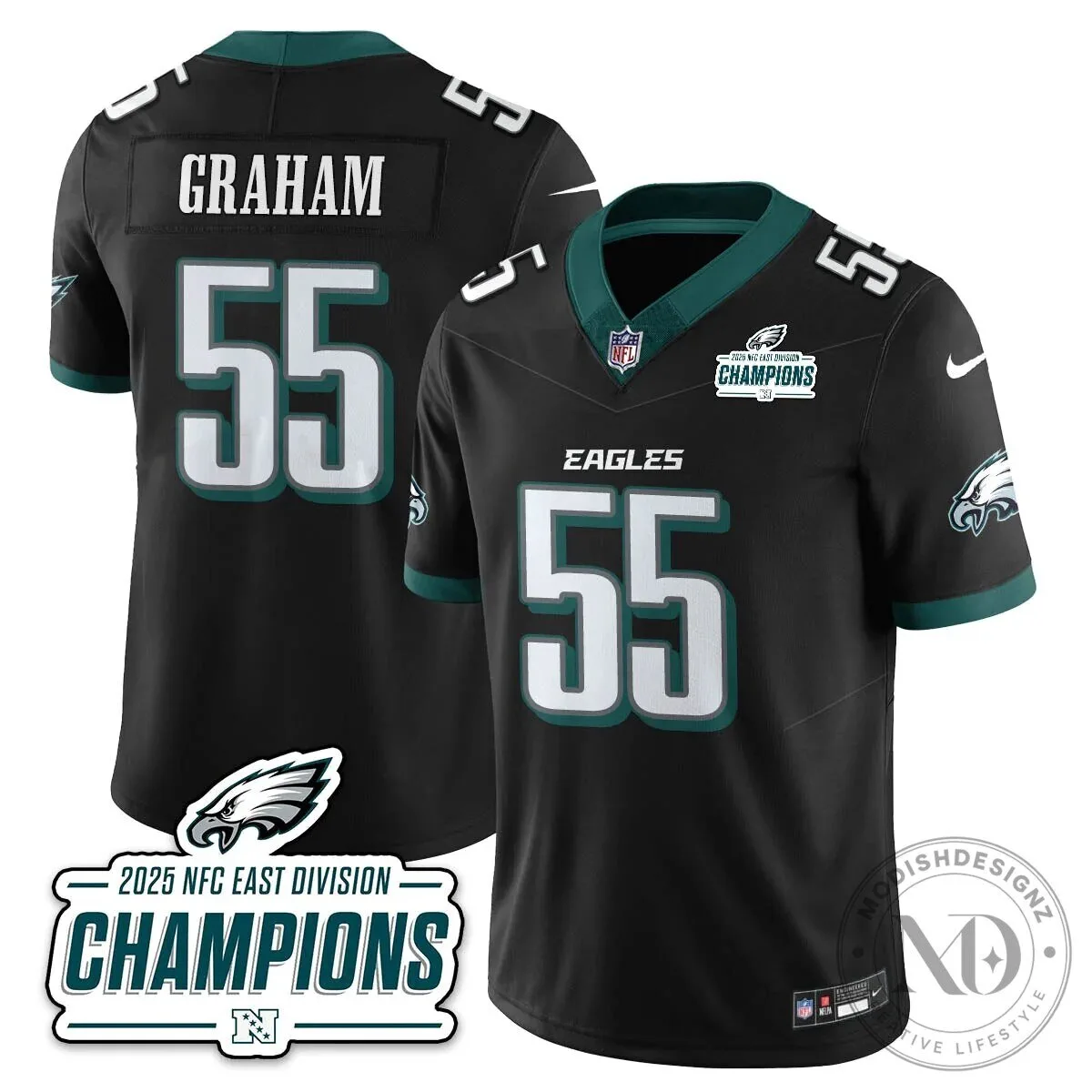 Philadelphia Eagles 2025 NFC East Division Champions Saquon Barkley Football Jersey 72 Philadelphia Eagles 2025 NFC East Division Champions Saquon Barkley Football Jersey