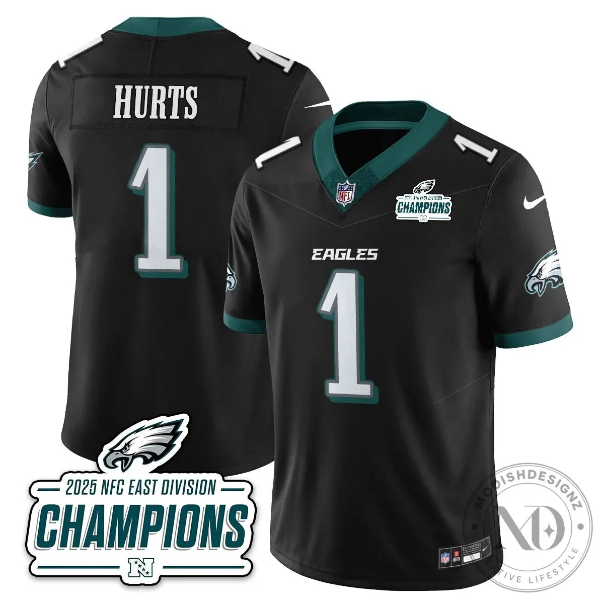 Philadelphia Eagles 2025 NFC East Division Champions Saquon Barkley Football Jersey 73 Philadelphia Eagles 2025 NFC East Division Champions Saquon Barkley Football Jersey