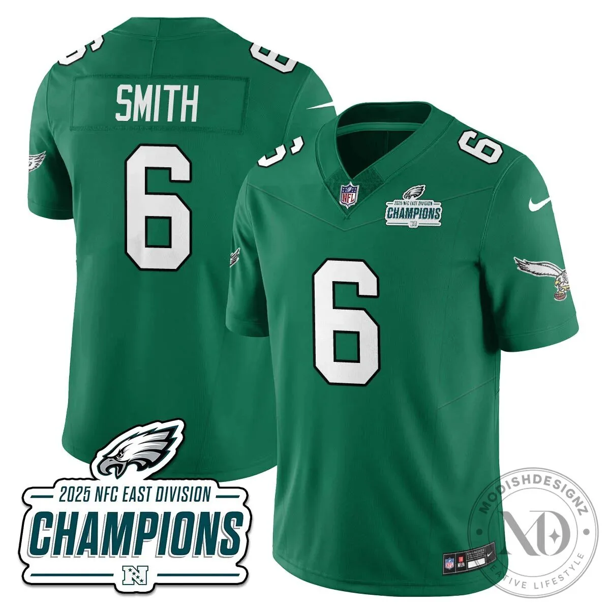 Philadelphia Eagles 2025 NFC East Division Champions Saquon Barkley Football Jersey 90 Philadelphia Eagles 2025 NFC East Division Champions Saquon Barkley Football Jersey