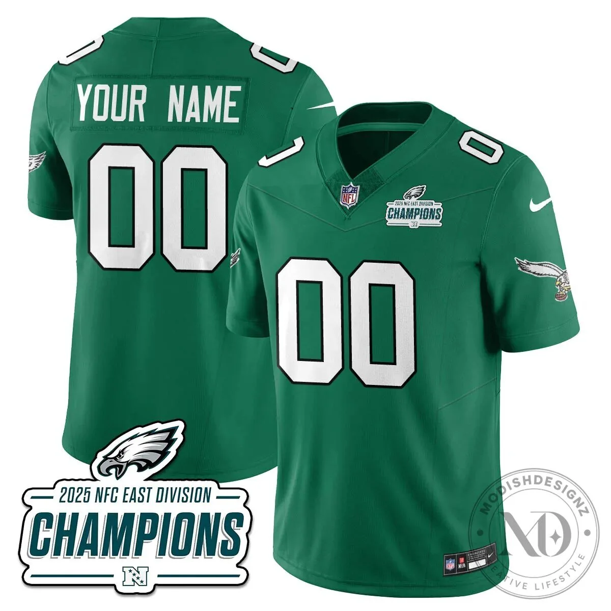 Philadelphia Eagles 2025 NFC East Division Champions Saquon Barkley Football Jersey 91 Philadelphia Eagles 2025 NFC East Division Champions Saquon Barkley Football Jersey