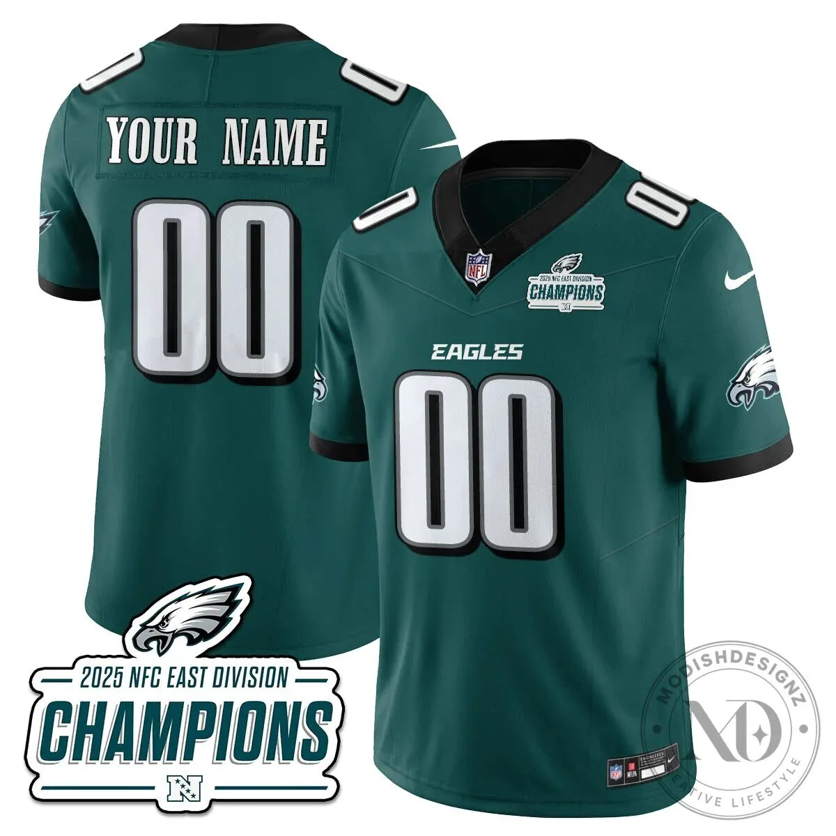 Philadelphia Eagles 2025 NFC East Division Champions Saquon Barkley Football Jersey 99 Philadelphia Eagles 2025 NFC East Division Champions Saquon Barkley Football Jersey