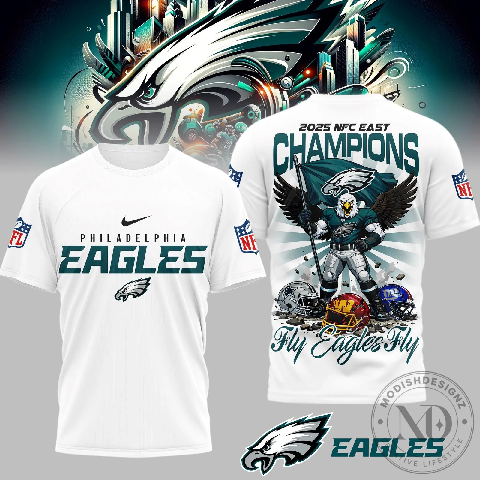 Philadelphia Eagles 2025 NFC East Champions Super Bowl T-Shirt