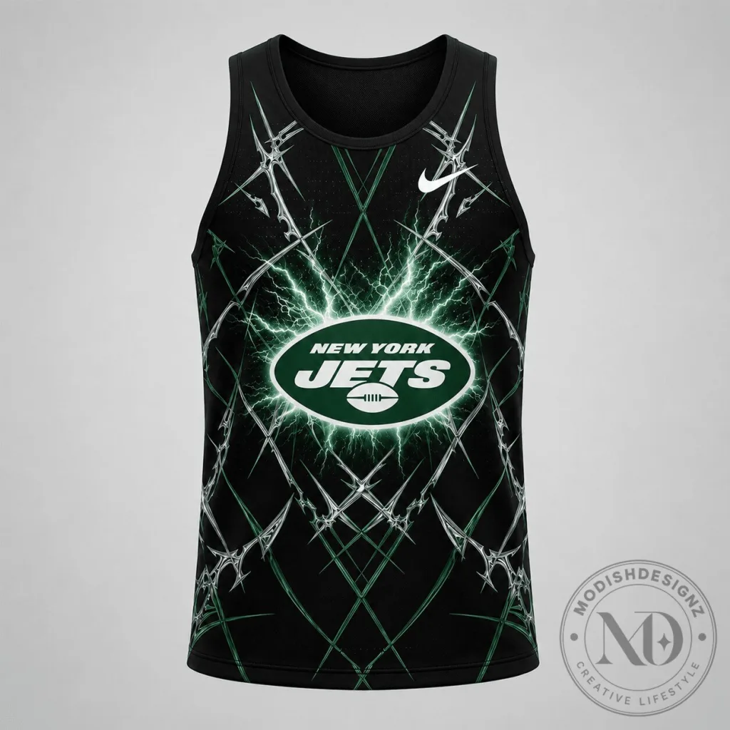 New York Jets American Football Team Lightning Graphic Tank Top