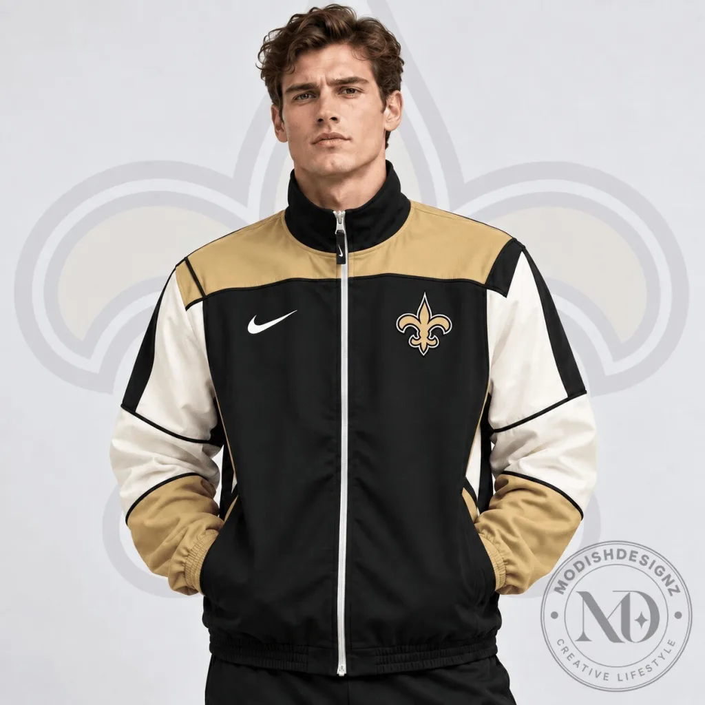 New Orleans Saints National Football League Team Crest Color Block Full Zip Jacket New Orleans Saints National Football League Team Crest Color Block Full Zip Jacket
