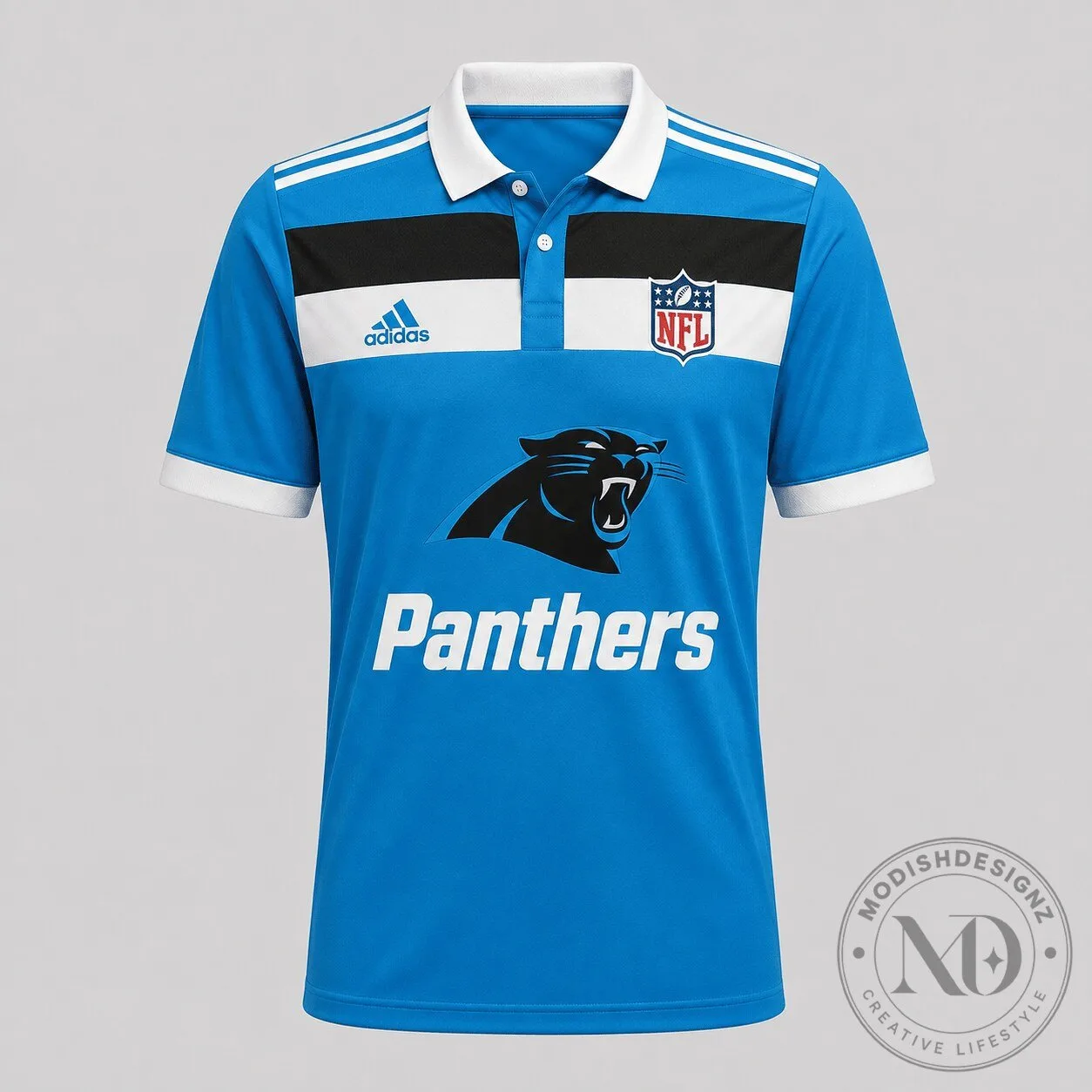 Carolina Panthers National Football League Men's Blue Polo Shirt
