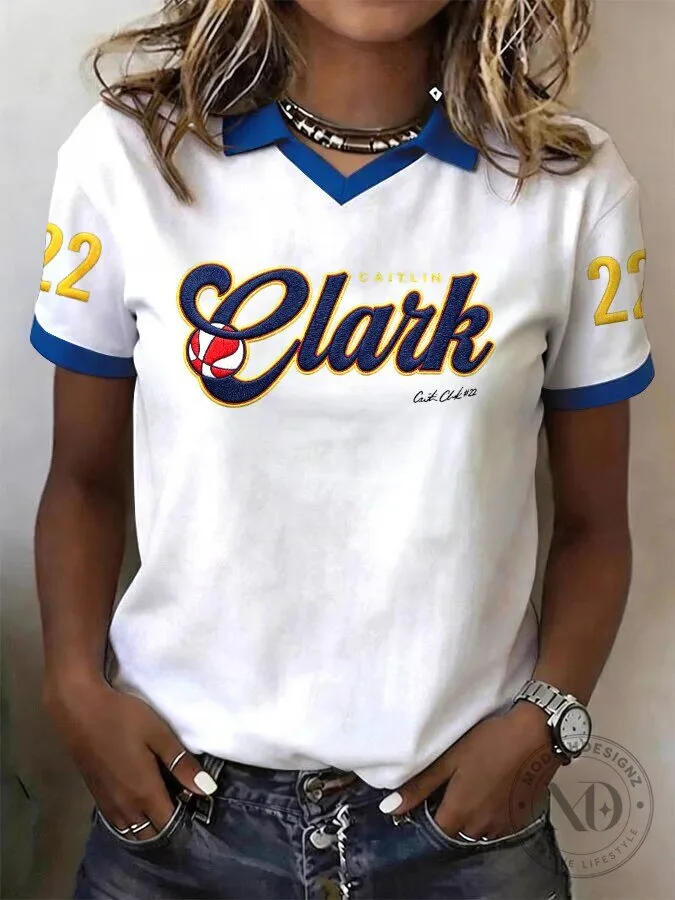 Caitlin Clark Basketball Fan Shirt Women's Short Sleeve Polo Shirt