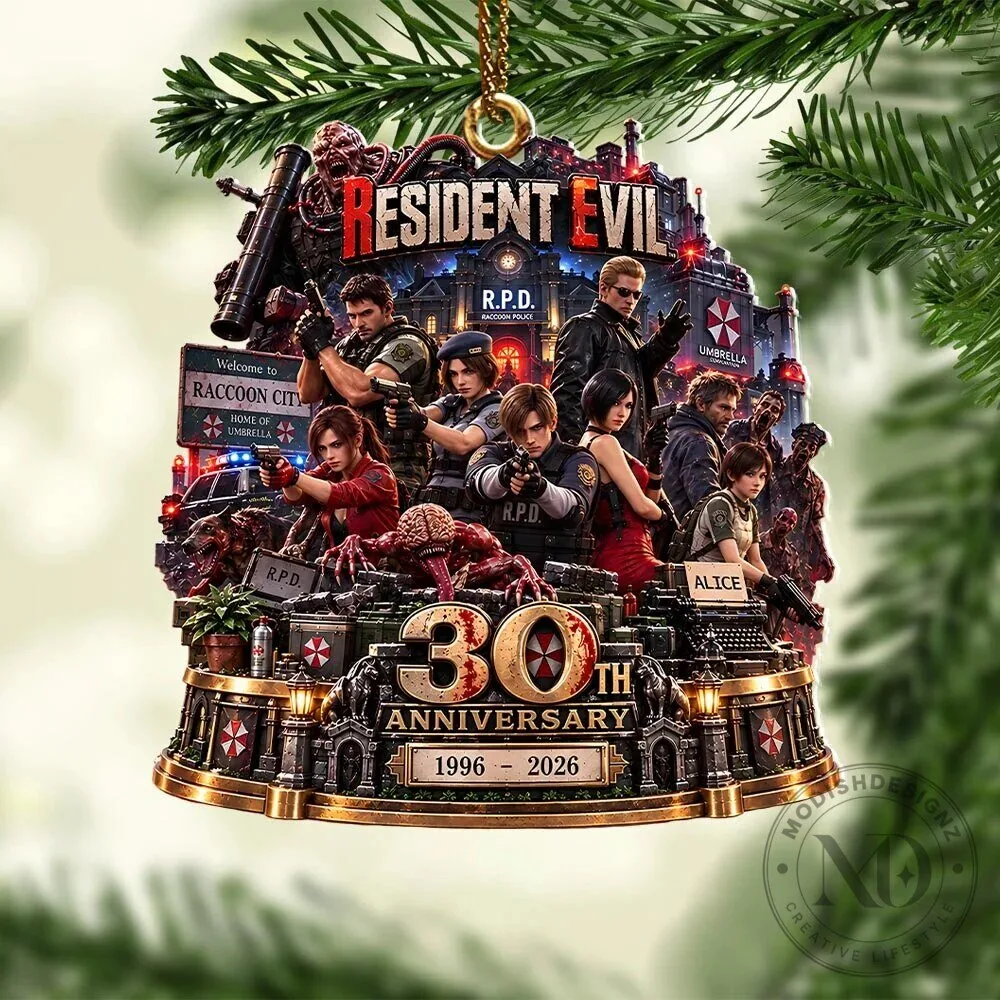 Resident Evil 30th Anniversary Raccoon City Christmas Tree Ornament