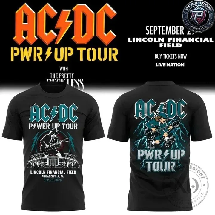 AC/DC Power Up Tour Lincoln Financial Field Philadelphia Concert T-Shirt 2 AC/DC Power Up Tour Lincoln Financial Field Philadelphia Concert T-Shirt