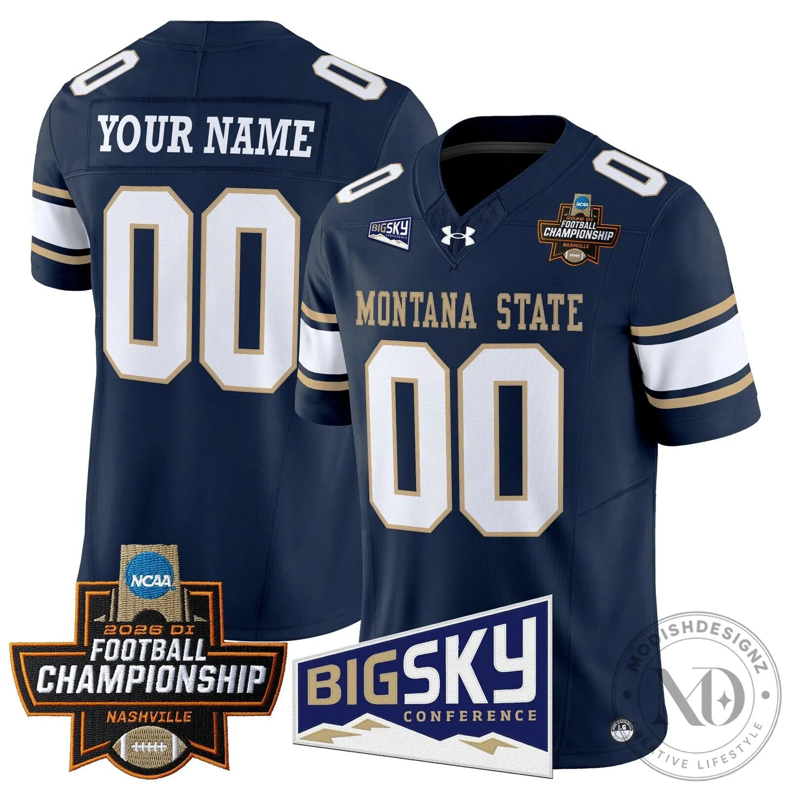 Montana State Bobcats 2026 Football Championship Custom Stitched Jersey