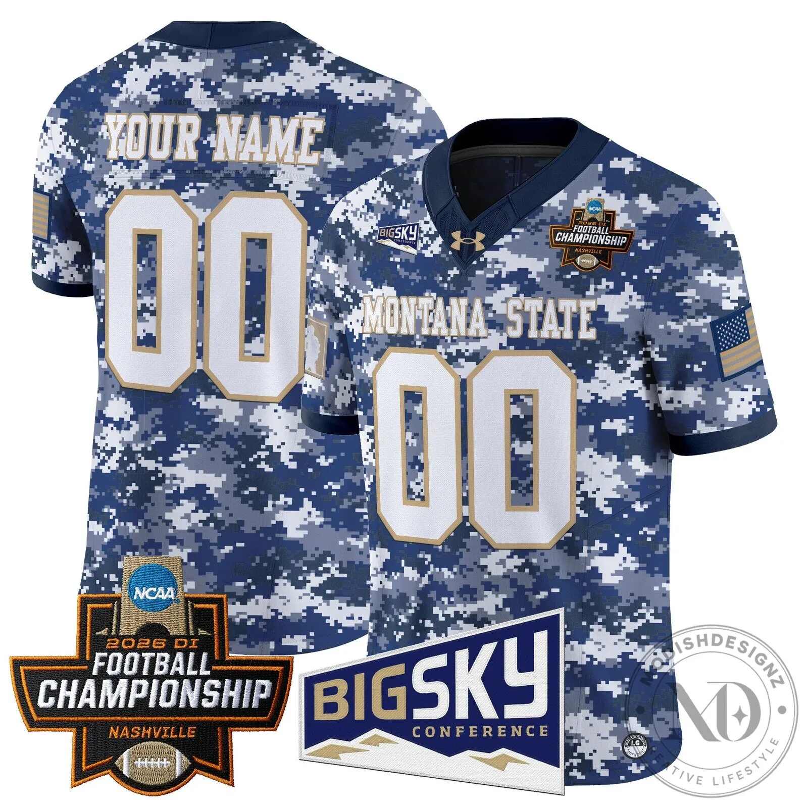 Montana State Bobcats 2026 Football Championship Custom Stitched Jersey 15 Montana State Bobcats 2026 Football Championship Custom Stitched Jersey