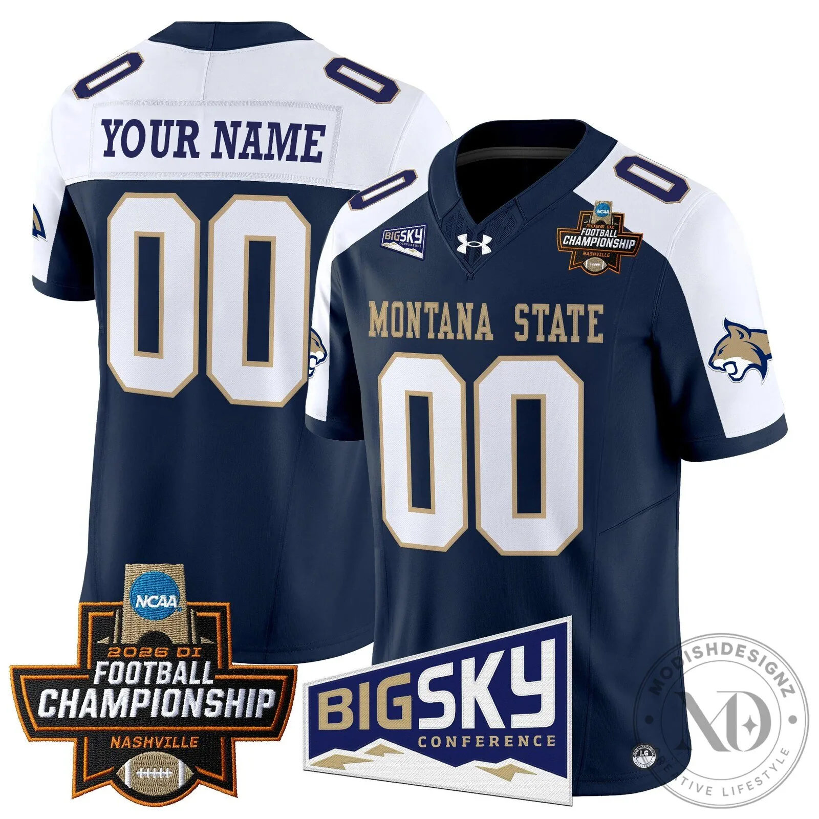 Montana State Bobcats 2026 Football Championship Custom Stitched Jersey 18 Montana State Bobcats 2026 Football Championship Custom Stitched Jersey