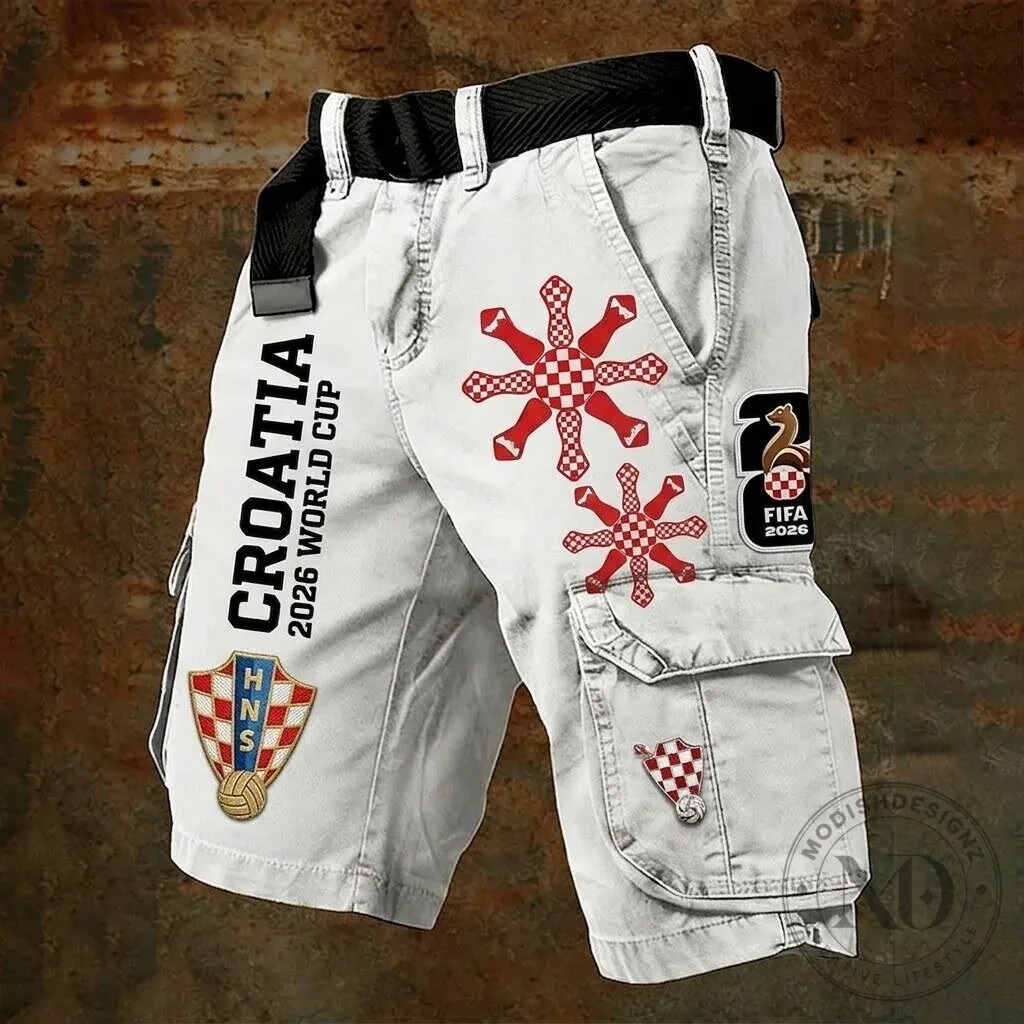 Croatia 2026 World Cup Cargo Shorts for Men