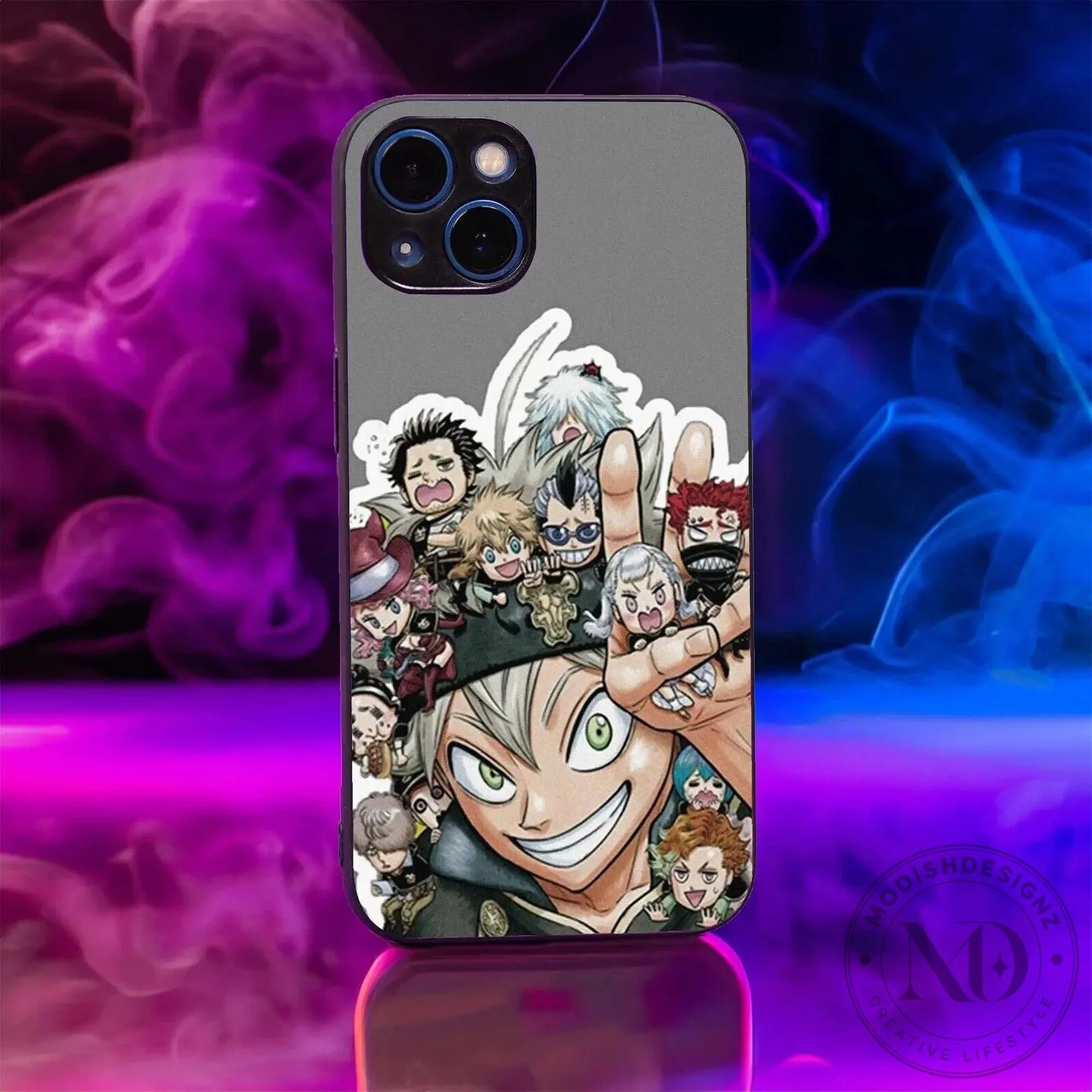 Black Clover Asta and Friends Anime Chibi Art Phone Case