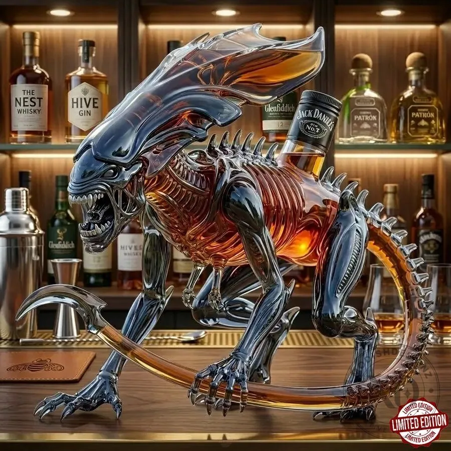 Alien Queen Xenomorph Collectible Whiskey Decanter 8 Alien Queen Xenomorph Collectible Whiskey Decanter