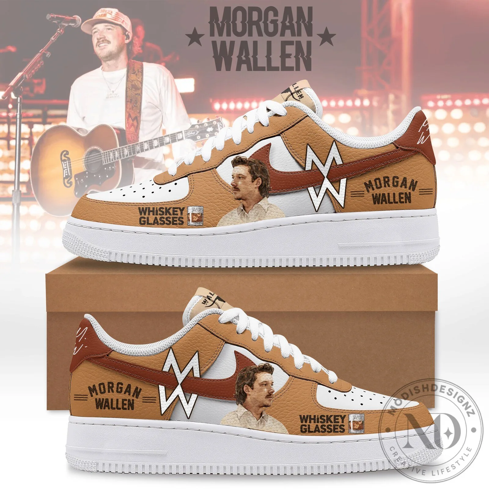 Morgan Wallen Whiskey Glasses Country Music Fan Shoes