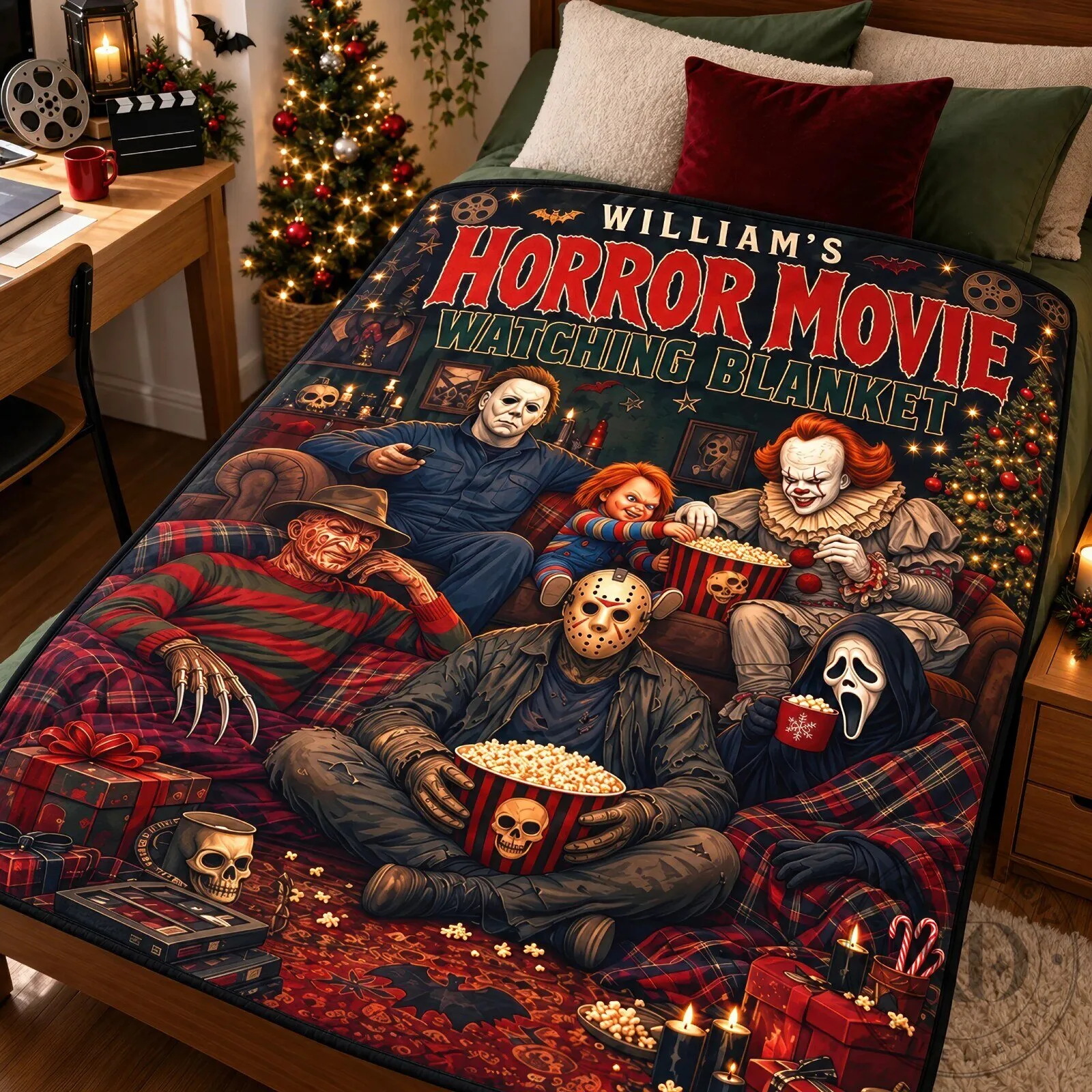 William's Horror Movie Watching Blanket Halloween Christmas Gift 8 William