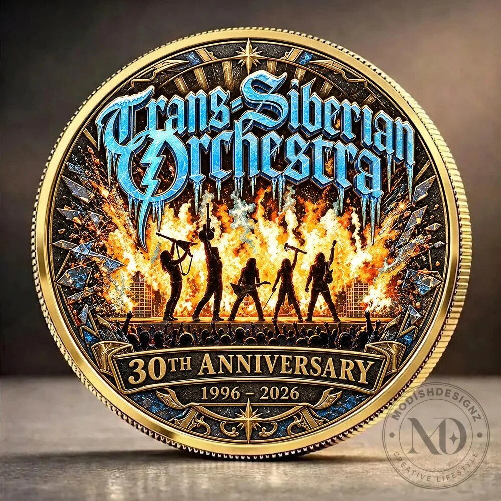 Annoying Each Other Since 2011 Still Going Strong 13th Anniversary Heart Crystal Ornament 4 30th Anniversary Coin Commemorating Trans-Siberian Orchestra