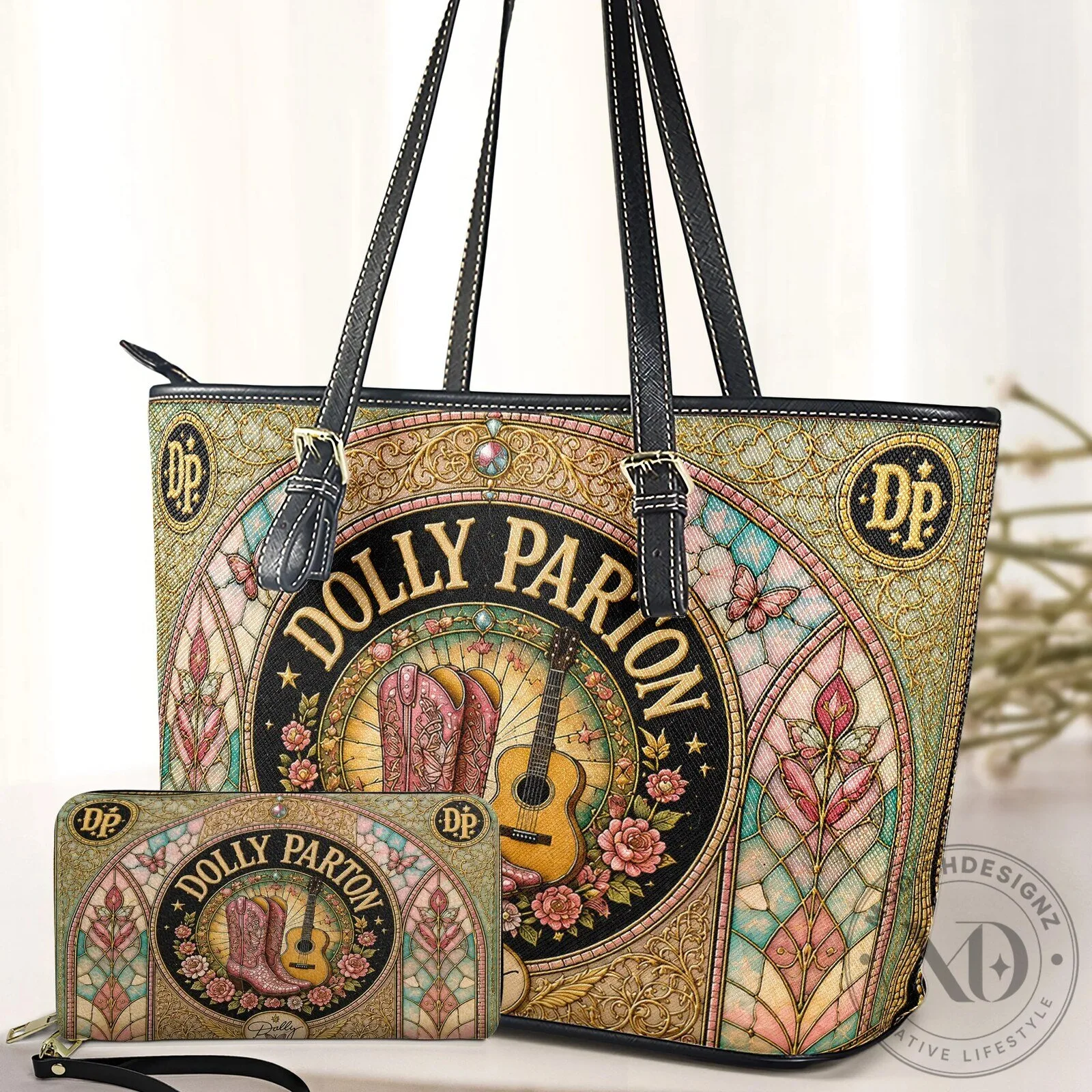 Dolly Parton Country Music Stained Glass Design Handbag, Vintage Style Tote Bag 18 Dolly Parton Country Music Stained Glass Design Handbag, Vintage Style Tote Bag