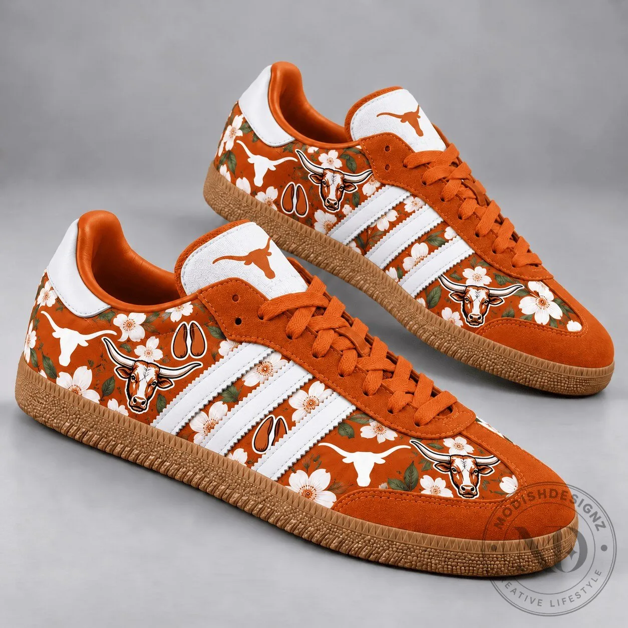 Texas Longhorns NCAA Blossom Mascot Samba Style Shoes