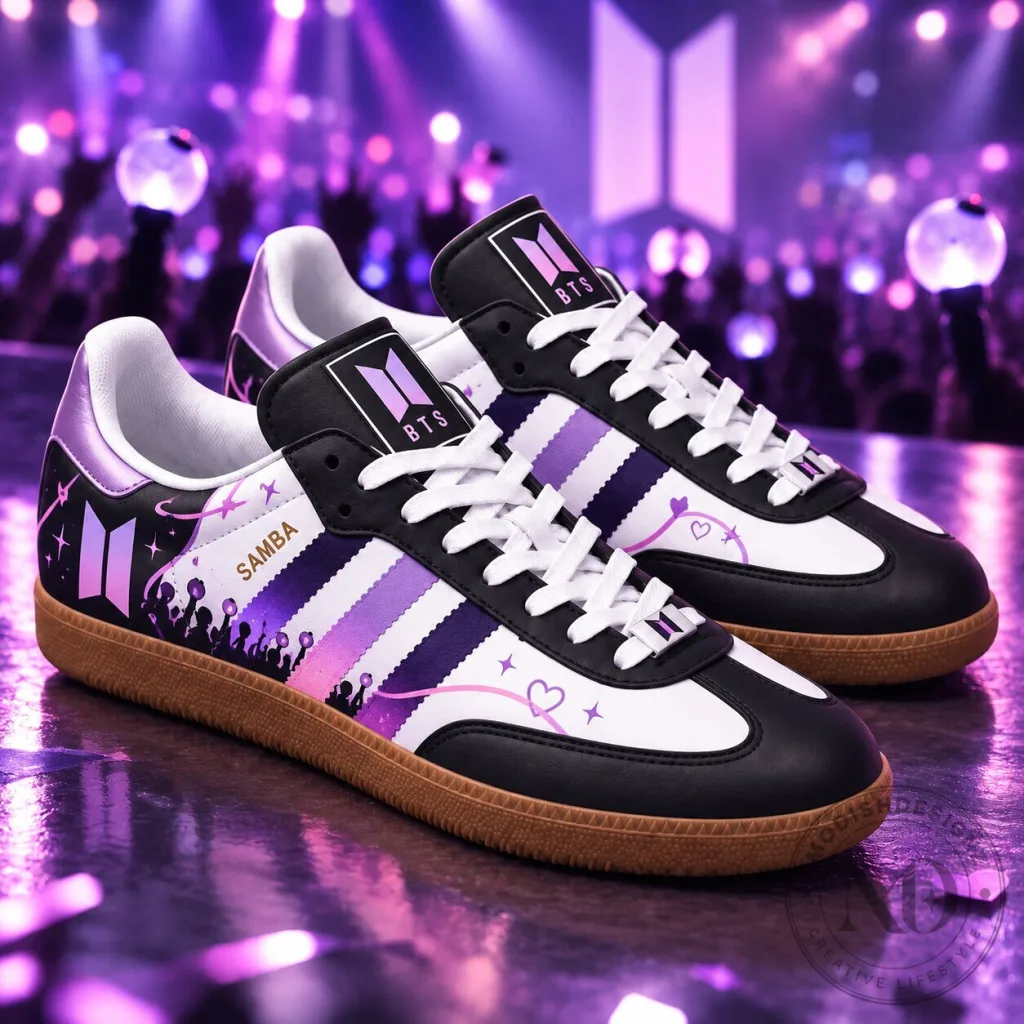 BTS K-Pop Band Samba Style Low Top Sneakers for Men and Women 18 BTS K-Pop Band Samba Style Low Top Sneakers for Men and Women