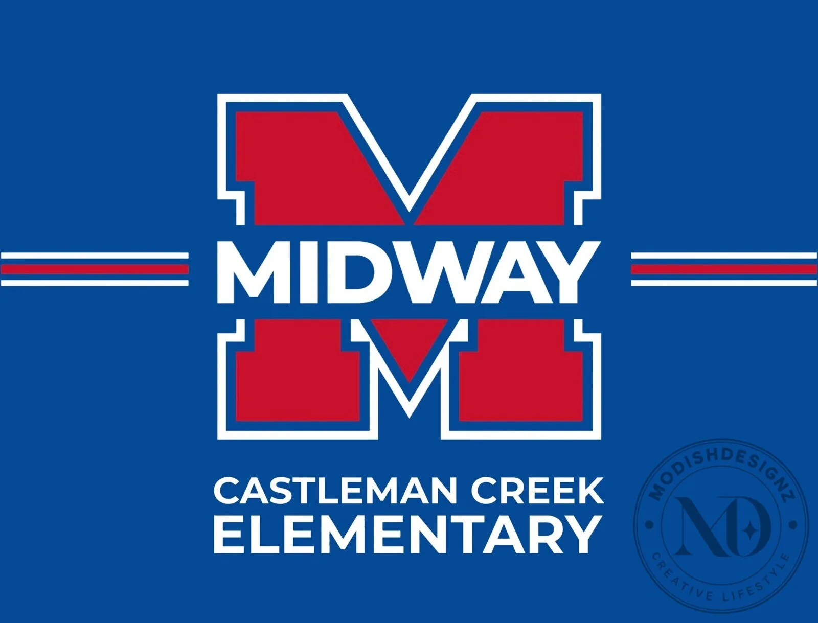 Midway Castleman Creek Elementary School Yard Sign