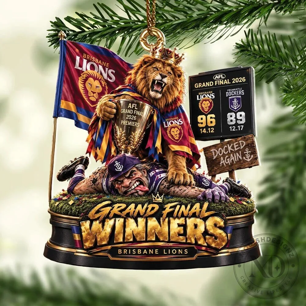 Brisbane Lions Australian Football League Grand Final Winners 2026 Ornament 6 Brisbane Lions Australian Football League Grand Final Winners 2026 Ornament