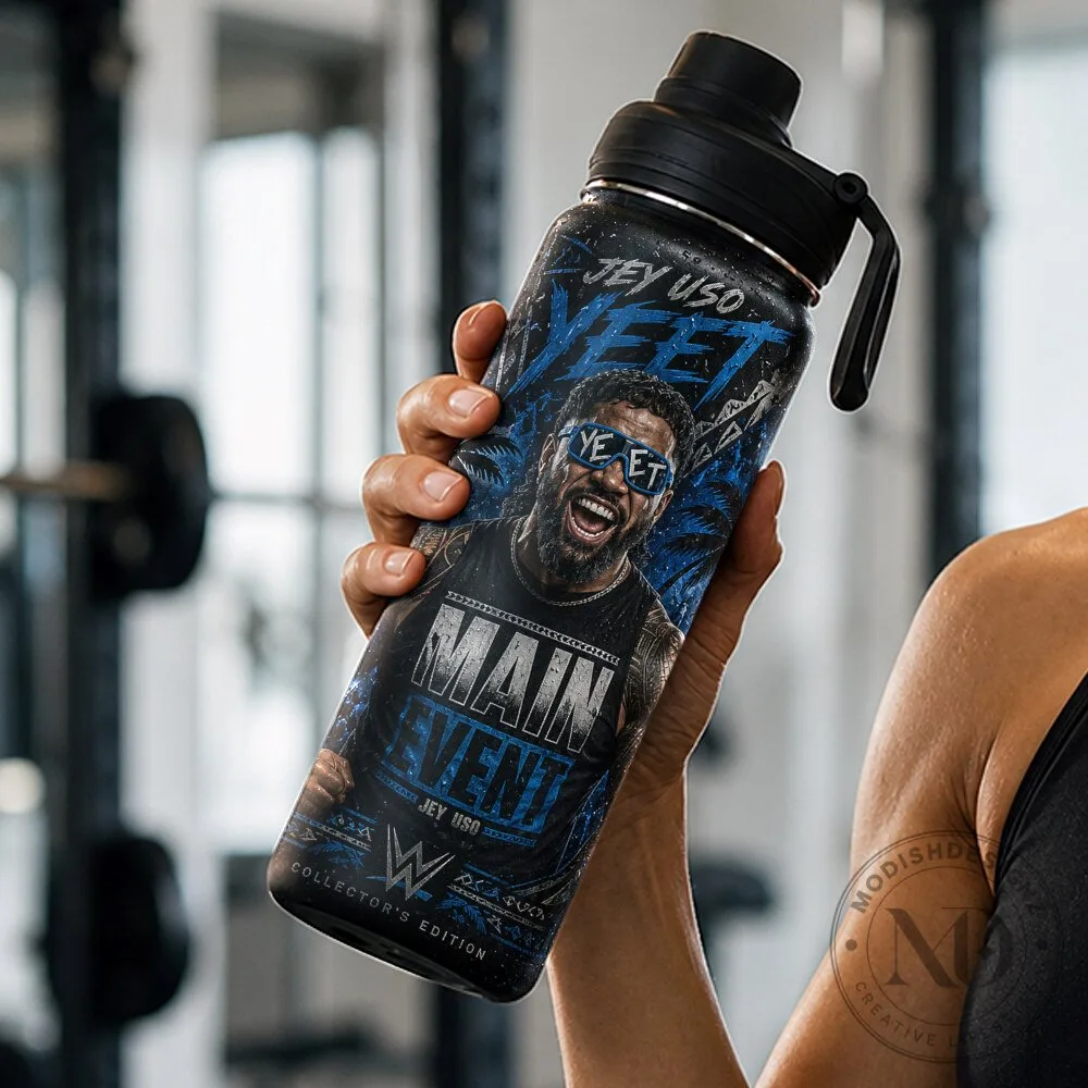 Jey Uso WWE Main Event Yeet Collector's Edition Insulated Water Bottle