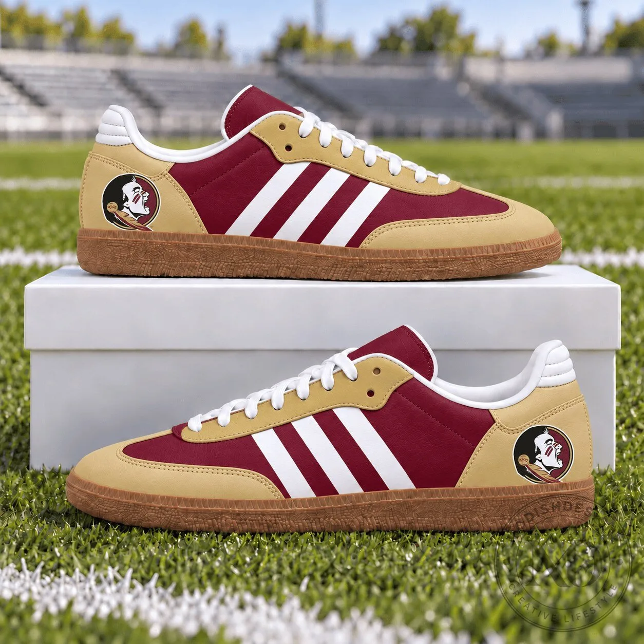 Florida State Seminoles Team Logo Athletic Sneakers Shoes