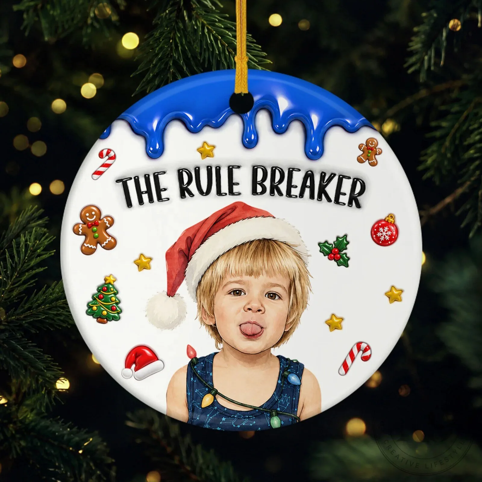 Personalized Christmas Rule Maker Breaker Exception Ceramic Ornament 10 Personalized Christmas Rule Maker Breaker Exception Ceramic Ornament
