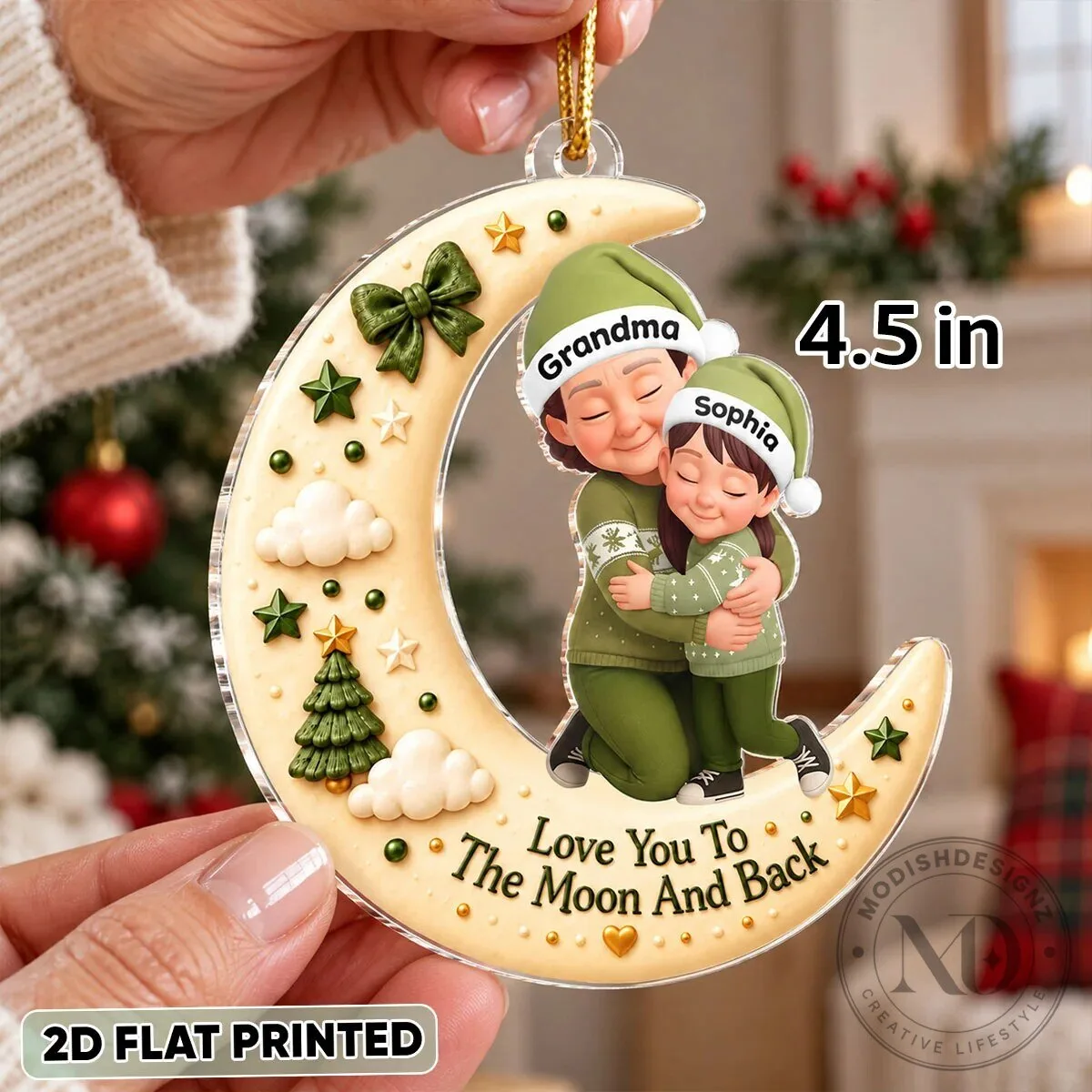Personalized Grandma Hugging Grandchild Love You To The Moon And Back Christmas Ornament 15 Personalized Grandma Hugging Grandchild Love You To The Moon And Back Christmas Ornament