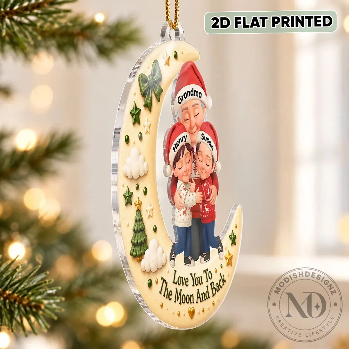 Personalized Grandma Hugging Grandchild Love You To The Moon And Back Christmas Ornament 19 Personalized Grandma Hugging Grandchild Love You To The Moon And Back Christmas Ornament