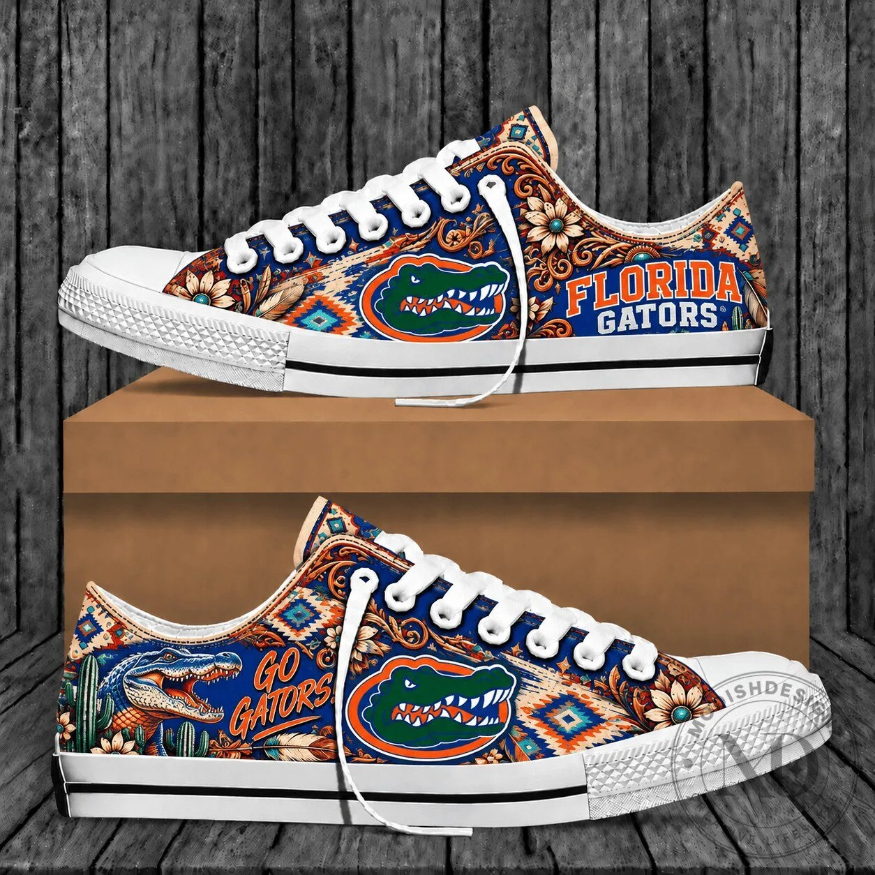 Florida Gators Western Boho Low Top Canvas Shoes - Limited Edition University Sneakers