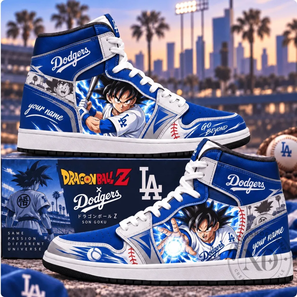 Los Angeles Dodgers MLB Baseball Son Goku Dragon Ball Z Personalized Shoes 35 Los Angeles Dodgers MLB Baseball Son Goku Dragon Ball Z Personalized Shoes