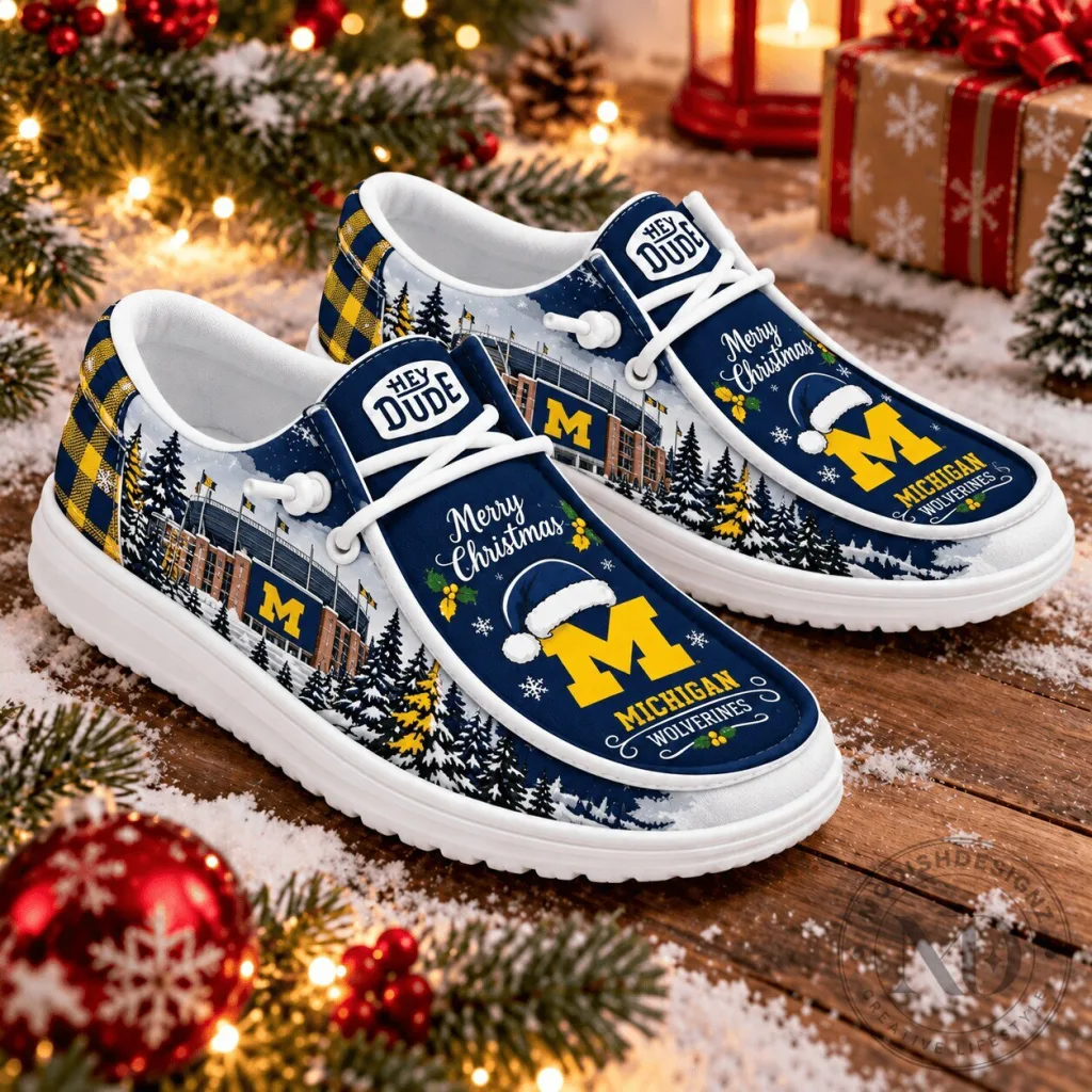 Michigan Wolverines Christmas Loafer Shoes - Merry Christmas Holiday Footwear 24 Michigan Wolverines Christmas Loafer Shoes - Merry Christmas Holiday Footwear