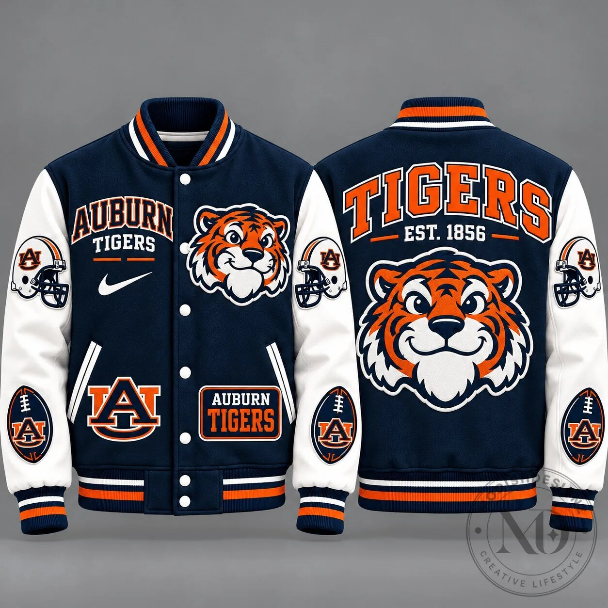 Auburn Tigers NCAA Vintage Football Varsity Letterman Jacket for Men and Women
